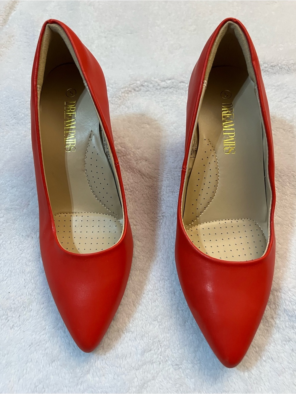 Dream Pairs Red Pointed Toe Stiletto Pumps